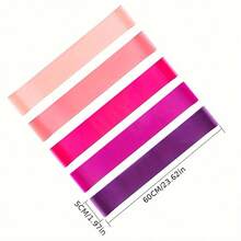 5-Piece Pink TPE Yoga Resistance Loops - Fitness Bands, Non-Slip Lightweight, Soft & High Elasticity, Anti-Deformation, Light Tension, Ideal For Yoga, Squats, Glute Training, Enhances Flexibility, Perfect For Christmas & Valentine's Day,5pcs. - Pink - View 8