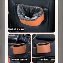 1 Set Car Trash Can, Cup Holder, Seat Back Storage Bag, Storage Box, Umbrella Rack, Car Interior Organizer Accessories - A - View 5