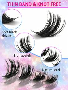 140pcs Fluffy Curly False Eyelashes, Long-Lasting Fake Lashes Suitable For All Occasions - CC - View 5