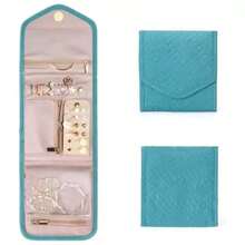 1pc Elegant Portable Travel Jewelry Box, Minimalist Jewelry Storage Case For Necklaces, Earrings, Bracelets, Suitable For Valentine's Day, Ramadan, Carnival, Easter, Women's Fashion - Multicolor - View 17