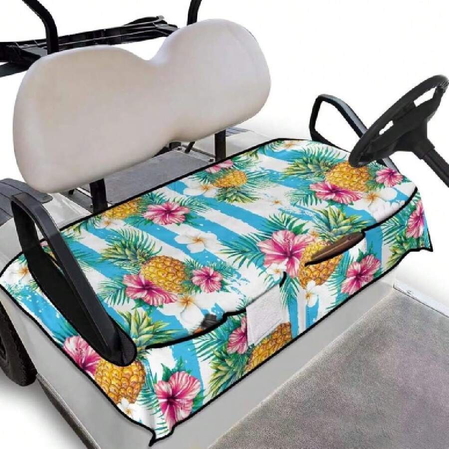 Universal Golf Cart Seat Covers For Women Men Non-Slip Golf Cart Seat Towel Blanket Golf Cart Accessories,39251056 - Màu be - Xem 1