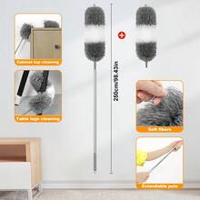 Extendable Duster, Super Microfiber Extendable Duster With Flexible Brush Head - Reusable, Washable Dusting Tool, Duster Brush, Bendable Duster Brush, Reusable, Washable Ceiling Fan Duster, No Battery Needed, Suitable For High Ceilings, Furniture, Cars, Cleaning Supplies, Living Room, Bedroom, Kitchen, Car Cleaning, Cleaning Tools - Multicolor - View 24