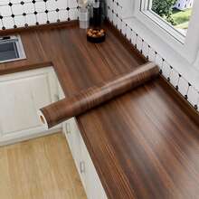 1卷棕色木纹图案可移除防水自粘壁纸，适用于厨房、浴室、卧室、客厅台面、家具、家居装饰和装修，易于移除，可用作墙面装饰、卧室装饰贴纸、家居装饰、客厅壁纸、派对装饰、客厅装饰、办公室装饰、家居装饰品、墙面装饰、浴室装饰、房间装饰用品、房屋装饰壁纸。 - 巧克力棕 - 查看 6