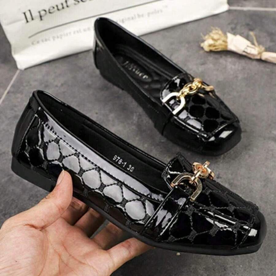 2026春秋新款女士乐福鞋，真皮平底软底休闲乐福鞋，新款小码皮鞋 - 黑色 - 查看 1