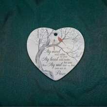 2D Flat - A 2D Acrylic Heart-Shaped Red Bird Rearview Mirror Pendant, Keychain, Backpack Charm, Festive Decoration, Christmas Gift, Friend Gift. - Multicolor - View 5