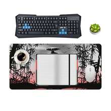 1pc Japanese Samurai Large Extended Gaming Mouse Pad 24"X12" - XXL Computer Desk Mat For Keyboard And Mouse - Non-Slip Rubber Base & Durable Stitched Edges - Multicolor - View 5