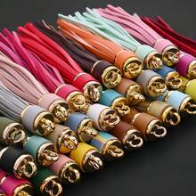 4Amazonia 10厘米PU皮革流苏，优雅彩色流苏吊坠，适用于家居装饰、DIY服装、包包、钥匙扣、珠宝配饰，2026年新款上市 - 彩色 - 查看 8