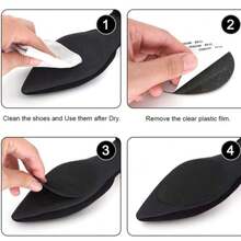 1/2/3/4 Pairs Anti-Slip Self-Adhesive Shoes Mat, High Heel Sole Protector Rubber Pads, Belt, Shoes And Boots Accessories, Back To School Supplies - Multicolor - View 4