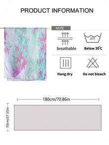 1 chiếc khăn trùm đầu Hijab thời trang nữ phong cách Bohemian in họa tiết màu nước, mềm mại và thân thiện với da, phù hợp cho hoạt động ngoài trời và sử dụng hàng ngày, có thể phối cùng trang phục có mạng che mặt, thoáng khí cho mọi mùa. - Nhiều màu - Xem 12