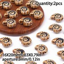1/2/3/5pcs Ceramic Printed Beads With Center Hole, Multiple Designs Available, DIY Jewelry Making Beads For Necklace, Bracelet, Earrings, Printed Ceramic Round Flower Beads Craft Spacer Beads