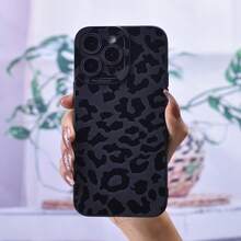Phone Case: Leopard Print Design Soft Protective Shell Phone Case For,IPhone14/14Plus/14Pro/14ProMax,IPhone13/13Pro/13ProMax,IPhone12/12Pro/12ProMax,,IPhone11/11Pro/11Pro Max,IPhoneX/XS/XSMax,IPhone8/8Plus/7/7Plus - Black - View 2