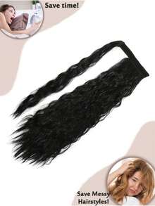 22-Inch Water Ripple Wave Ponytails, Made Of Polyester Fiber Material, Suitable For Use In All Seasons, And Ideal For Ladies To Wear As An Accessory Women Head Scarf Fashion Hair Accessories Elegant Hair Band Causal Headband - Multicolor - View 4