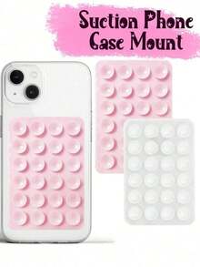 1pc - 24pcs Silicone Suction Cup Phone Holder Pad, Multi-Functional Suction Cup Wall Mount Bracket, Square Non-Slip Phone Case Stand, Suitable For Most Phones, Great For Home And Outdoor Shooting, Silicone Phone Suction Cup Holder, 24pcs Double-Sided Silicone Suction Cups, Easy Suction Cup Sticker, Non-Slip Phone Case, Portable Movable Stand