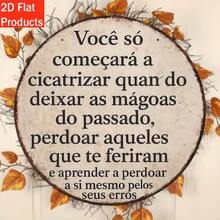 2D平面木质装饰牌匾，1件装 - 葡萄牙语和西班牙语复古语录 - 包含葡萄牙谚语“带着钱来吧”和西班牙语谚语，可壁挂/办公室/咖啡馆/酒吧装饰 - 彩色 - 查看 5