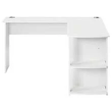 (=WF314182AAA) Corner Desk 140 Cm, L-Shaped Computer Desk With 2 Shelves, H 75/W 140/D 140 Cm, White - trắng - Xem 6
