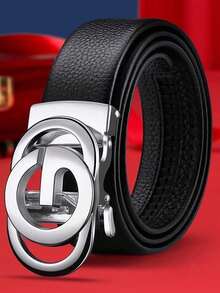 Men's Autumn Winter Essential Belt With Alloy Automatic Buckle, Business Casual Suit Waist Strap, Ideal For School Work Outdoor Vacation Athletic Daily Wear Graduation Birthday Gifts - Multicolor - View 3