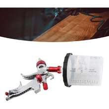 Pulverizador de Pintura, Entrada de Aire G1/4 HVLP Pistola Pulverizadora de Pintura Automotriz con Boquillas de 1,4 Mm, 1,7 Mm y 2,0 Mm, Kit de Antorcha de Pulverización de,37851995 - A - Ver 2