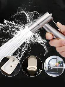 Bộ vòi xịt vệ sinh cầm tay áp lực cao - Bộ vòi xịt vệ sinh gắn tường - Vòi xịt vệ sinh cầm tay bao gồm vòi xịt cầm tay, ống mềm dài 59 inch và giá đỡ gắn tường không cần khoan - Cấu tạo bằng nhựa bền chắc - Thiết kế đa chức năng - Tăng cường hiệu quả làm sạch phòng tắm - Thiết kế tối giản, thanh lịch - Lý tưởng cho nhà ở, khách sạn, căn hộ, ký túc xá, phòng tắm và nhà vệ sinh xe RV - Phụ kiện thiết yếu cho phòng tắm và phòng vệ sinh hiện đại - Món quà hoàn hảo cho việc cải tạo phòng tắm - Bạc - Xem 10