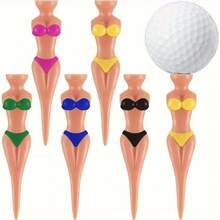 5 Stücke lustige Golf Ball Tees, 76mm/7,62cm Kunststoff Tee Pegs für Golf Training Zubehör, kreative Geschenke, Golf Geschenke, Outdoor Sport Artikel, einfache Ballplatzierung und verbesserte Genauigkeit, geeignet für Golf Trainingsausrüstung, Praxis, Sportartikel, Bewegung, Spielplatz Zubehör, Wettkampf Artikel, Sportgeschenke, Geschenke für Männer, Geschenke für Frauen, personalisierte Geschenke, Geburtstagsgeschenke - Verschiedenfarbig - Übersicht 2