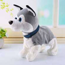 Interactive Electronic Husky Dog Activated By Sound - Puppy Controlled By Voice And Hand Clapping, With Barks And Movements, Realistic Toy For Children, Requires 4 AA Batteries (Not Included)