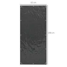 Set Of 2 Firewood Rack Covers, 148 X 62 Cm, Waterproof 600D Oxford Fabric, UV Protection, Firewood Storage Cover, For Firewood Racks Measuring 62-66W X 185H Cm, Black