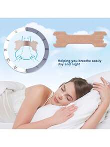 30 piezas de tiras anti ronquidos - sin fragancia, sin batería, alivio del ronquido y masajeador nasal, ayuda para el sueño nocturno cómoda - marrón - Ver 6