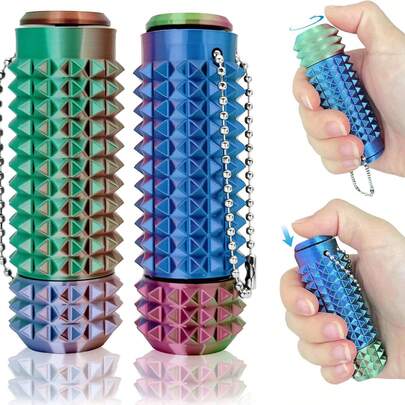 2PCS Little Ouchies Pain Stim Fidget Toy - Spiky Grippie Stim Keychain, Portable Fidget Toy For Adults Teens, Anxiety Relief, Sensory Toy For Stress Relief & Focus, Office Desk Toys Novelty Gifts