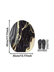 1件/3件装北欧风现代仿大理石纹浴室地垫，可机洗，1200克/平方米聚酯纤维装饰地毯，10毫米厚，TPR防滑底，柔软吸水，可折叠易打理，适用于浴室、淋浴间、卫生间、客厅、玄关、家居装饰、节日礼品 - 彩色 - 查看 8