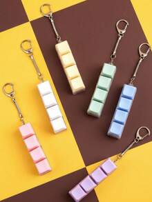 1 Creative Stress Relieving Mechanical Keychain, Keyboard Keychain Stress Relieving Finger Button Adult Gift Release Stress, Car Keychain, Finger Pressing Keychain, Calming Keychain, Focused Relaxation Unlock Keychain Birthday Gift Party Gift Festival Gift - Multicolor - View 11