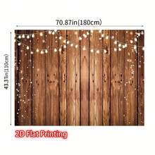 Retro Wooden Wall Background Fabric – Polyester Fiber Photography & Party Decor Fabric – No Electricity Required – Available In Multiple Sizes, Perfect For Festival Party Decor Banners, Suitable For Various Scenarios And Sizes. - Multicolor - View 5