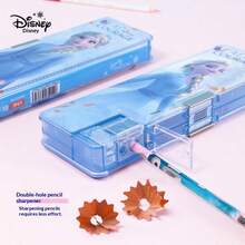 Disney Frozen Elsa Liquid Glitter Stationery Box, Multifunctional Student Pencil Case With Sharpener, Automatic Pencil, Double Layer Pen Bag - DM28118F - View 9