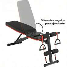 Resistente hasta 300kg -Banco de Pesas Plegable y Multifuncional - Banco de Gimnasio Plegable y Ajustable - Incluye cuerda para saltar de regalo - por defecto - Ver 3