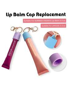 1/2 Hộp đựng son dưỡng môi dạng móc khóa, nắp đậy son dưỡng môi dạng móc khóa, hộp đựng son dưỡng môi di động, phù hợp với son Aquaphor 0.35oz và Jack Black 0.25oz - Nhiều màu - Xem 4