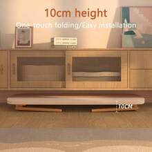 Folding Coffee Table For Living Room Portable  Center Table For Small Spaces Rectangular Floor Table Desk For Home Office No Assembly White - White - View 5