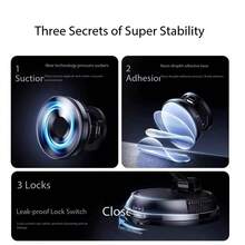 360°旋转磁吸手机支架，真空吸盘式仪表盘支架，可折叠桌面/车载手机支架，通用手机支架