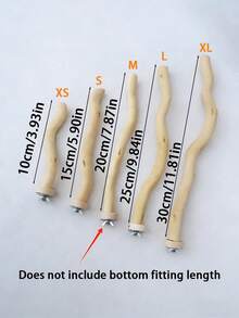 Natural Wooden Bird Perch, Curved Wooden Cage Perch, Screw Mounted, Suitable For Parrots, Lovebirds And Small Pet Birds