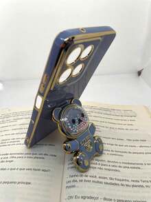 Phone Case Compatible With Moto G75 5G, Teddy Bear Design. - Blue - View 3