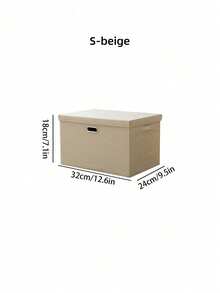 1 Peça Caixa de Armazenamento de Roupas, Caixa de Classificação de Tecido de Grande Capacidade para Uso Doméstico, Guarda-Roupa, Roupas Dobráveis, Cesta de Armazenamento de Algodão e Linho, Artefato - Multicolorido - Visão 14