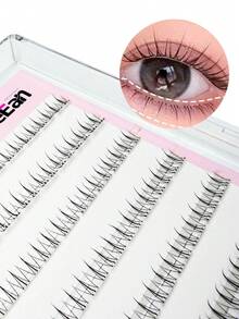 10排双头火焰形免胶下睫毛簇：提升下睫毛的浓密度和长度。自然无痕贴合，新手友好——适合日常工作、外出、晚宴、节日庆典等各种场合！ - C - 查看 2
