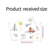 1pc Paper Airplane Wall Stickers, Self-Adhesive Paper, Suitable For Home Decoration, Room Decoration, Wall Decoration, Living Room And Bedroom Decoration, PVC Material, Waterproof And Removable - Multicolor - View 7