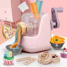 Children's Noodle Maker, Girls' Ice Cream Maker, Playdough Tools, DIY Colored Clay Creative Toys For Girls, Lightweight Clay Modeling Toys Set, Simulated Kitchen Toys Set, Interactive Game - Multicolor - View 3