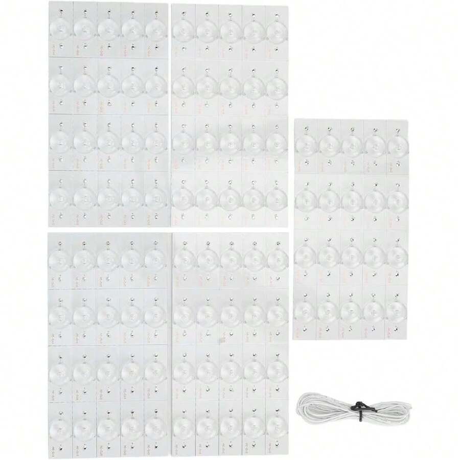 Beads de Lámpara SMD Transparente Redondo 3V para Tiras LED, 100 Unidades Ideal para Reparación de Pantallas LED TV de 32 a 65 Pulgadas y Ahorro Energético,39171164 - Multicolor - Ver 1