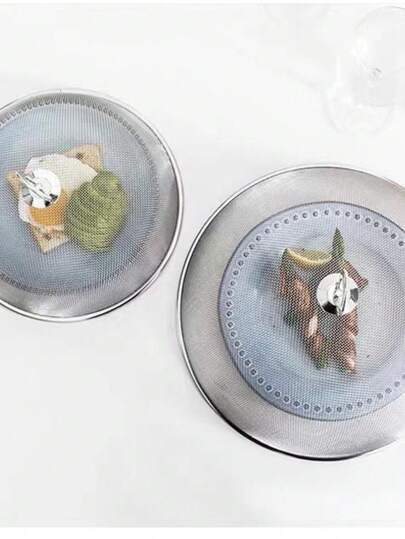 Stainless Steel Mesh Pot Cover - Oil & Splash Proof Guard, Non-Electric Kitchen & RV Cooking Essential