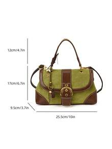 Handbag Bag Women's Autumn 2025 New Fashion Sense Small Square Bag Simple Joker Leisure Messenger Bag - Dark Green - View 8