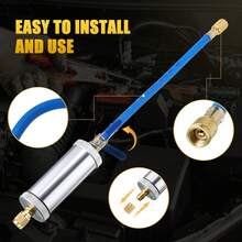 Oil Injector Tool R134A Compressor Oil Injector 1/4" SAE Connector R12 R22 Refrigerant System Automotive A/C Dye Injector Tool