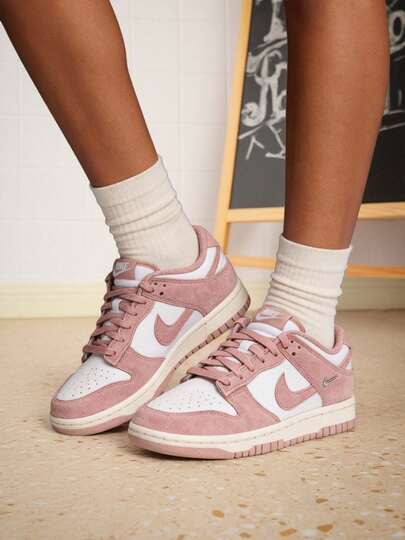 Nike Women's WMNS DUNK LOW Casual Sneakers, Lightweight And Comfortable For Daily Wear, Outdoor, Traveling. Style Code: IB4417-102