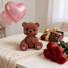 Wax Product Mold Cute Bear With Heart Paw Silicone Mold - DIY Aromatherapy Wax Melts & Decorative Candles Tool, Ideal For Valentine's Day, Mother's Day, Christmas, Birthday & Anniversary Decor/Gifts, Reusable Easy Demold - Seated Bear With One Clenched Fist Mold - View 5