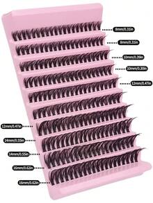 200pcs 30D/40D/80D D-Curl Volumizing False Eyelashes Set, DIY False Eyelashes Set, Super Dense Black False Eyelashes Set, Daily Makeup Black False Eyelashes Set, D-Curl Volumizing False Eyelashes Set, Black Individual False Eyelashes Set (200pcs), 8-12mm Mixed Individual False Eyelashes Set, DIY At Home, D-Curl Volumizing Rizos False Eyelashes, Mini Travel & DIY Eyelash Set, Individual False Eyelashes, False Eyelashes - D - View 3