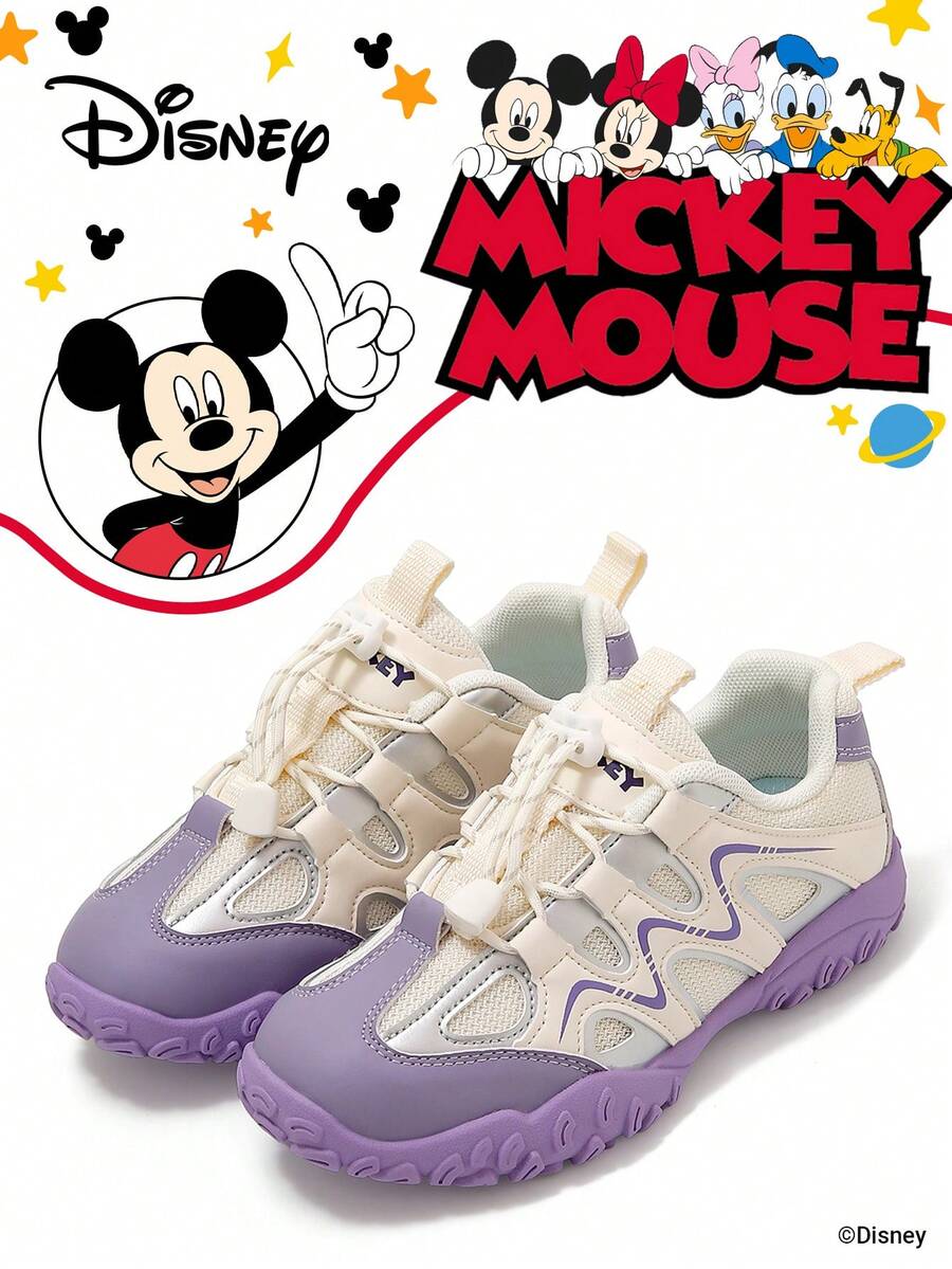 Disney 1 đôi giày thể thao trẻ em chính thức hợp tác cùng Mickey Mouse, thích hợp cho sinh hoạt hàng ngày, kỳ nghỉ, thể thao và các hoạt động ngoài trời. Thoải mái, ôm sát chân, chống trơn trượt, thoáng khí. (Giày thể thao bé trai, giày thường ngày bé trai, giày thể thao trẻ em, giày thể thao bé gái, giày thường ngày bé gái) - Màu tím - Xem 1