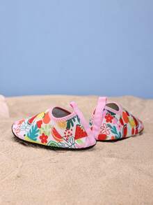 1 Pair Kids Outdoor Beach Anti-Slip Comfortable Breathable Cartoon Animal Cute Shoes, Suitable For Yoga, Training, Dance - Watermelon Pink - View 3